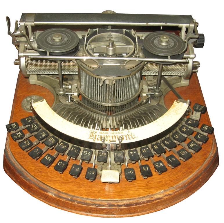 Hammond Ideal Typewriter In 1883 the Atheneum adopted a new method of keeping track of its collection - the card catalog.