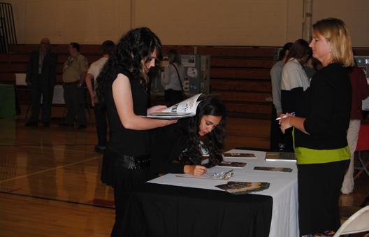 Youth Board Members, Hannah Innocenzo and Kayla Grimes, organized a first annual Youth Volunteer Fair at Towanda High School on October 22 2014 for students to learn more about volunteerism and