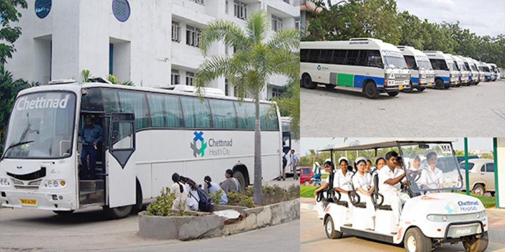 institute and back. Pollution free battery driven Vehicles are operated for transport within the campus.