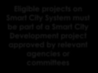 Eligible projects on Smart City System must be part of a Smart City