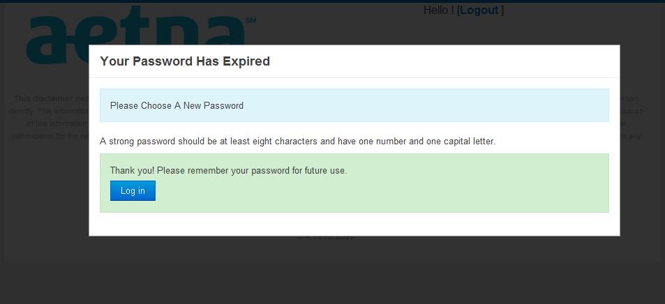 Creating a New Password Use the username and password in the letter