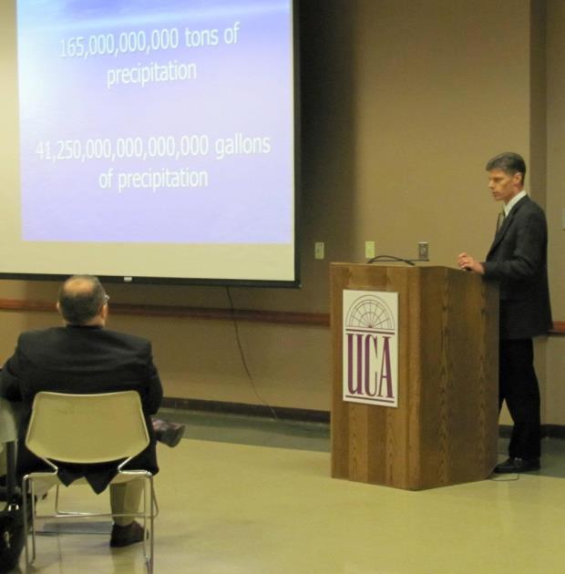 David Welky, University of Central Arkansas professor and keynote speaker at the luncheon, delivered a