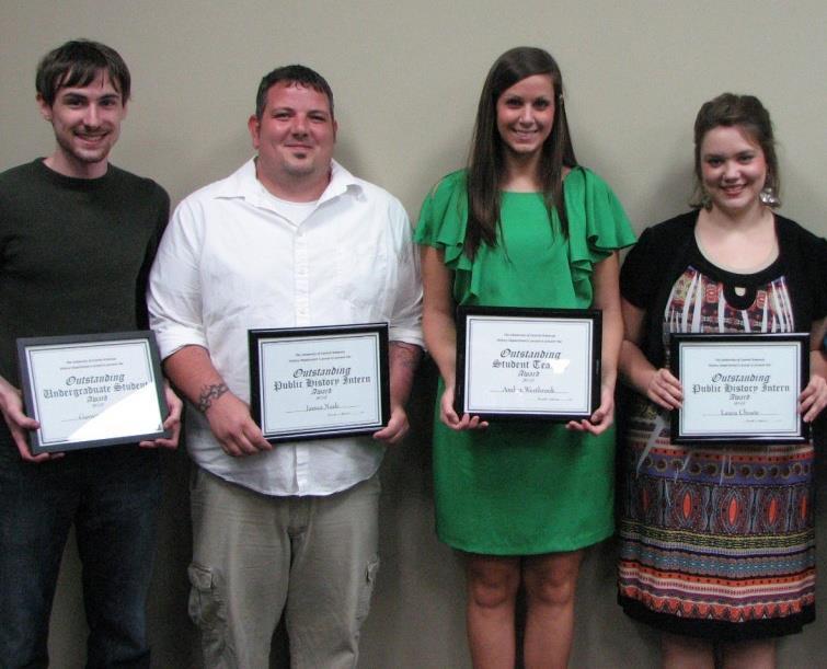 Phi Alpha Theta members swept the annual departmental awards, winning four out of