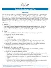 QAPI at a Glance QAPI Make sure staff knows the difference between QAPI and QAA Items for your QAPI plan: List the mechanism to identify, report, investigate, analyze and prevent adverse events Lay