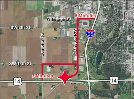 to I-35 and Hwy 14 connecting Rochester to Mankato United Properties has partnered with the City of Owatonna s Economic
