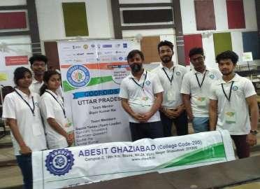 IT NEWSLETTER 44 STUDENT S ACHIEVEMENTS SMART INDIA HACKATHON 2018 ABESIT Shines at SMART INDIA HACKATHON 2018 (SOFTWARE EDITION) organized by MHRD, Govt. of India.