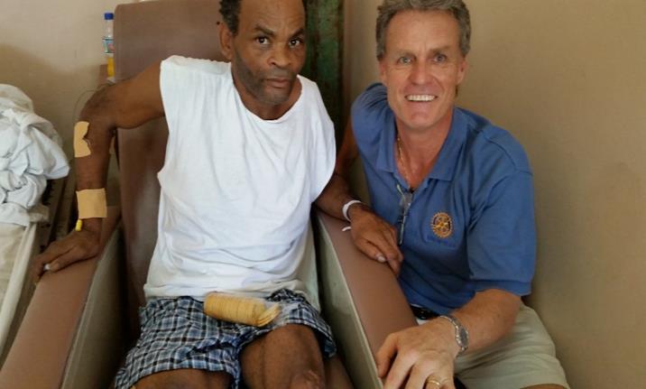 Rotary at work On September 18, 2015 AG Konrad received a communication from AG Haynes Jacob in Dominica requesting assistance with the medical care of a Dominican national Mr Santony Lazare had