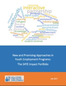 Meeting the Challenge of Youth Unemployment: Analysis and Lessons from Jordan, Liberia, and South Africa December 2018 As part of its strategy to engage youth in its work, S4YE partnered with a