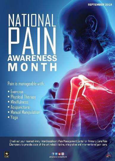 Army Comprehensive Pain Management Program Mission: Provide a comprehensive, holistic, multimodal, multidisciplinary pain management plan utilizing state of the art science modalities and