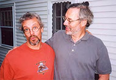 SUMMER 2003 Faculty News Peter Just (left) and David Edwards mug for the camera, Fall 2002.