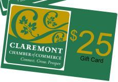 The intention of this program is to encourage more business for our Chamber members and to keep the money in Claremont.
