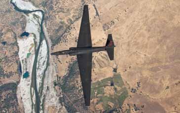 2 3 USAF photo USAF photo 5 A U-2 soars at 20,000 feet over the foothills of the Sierra Nevada in