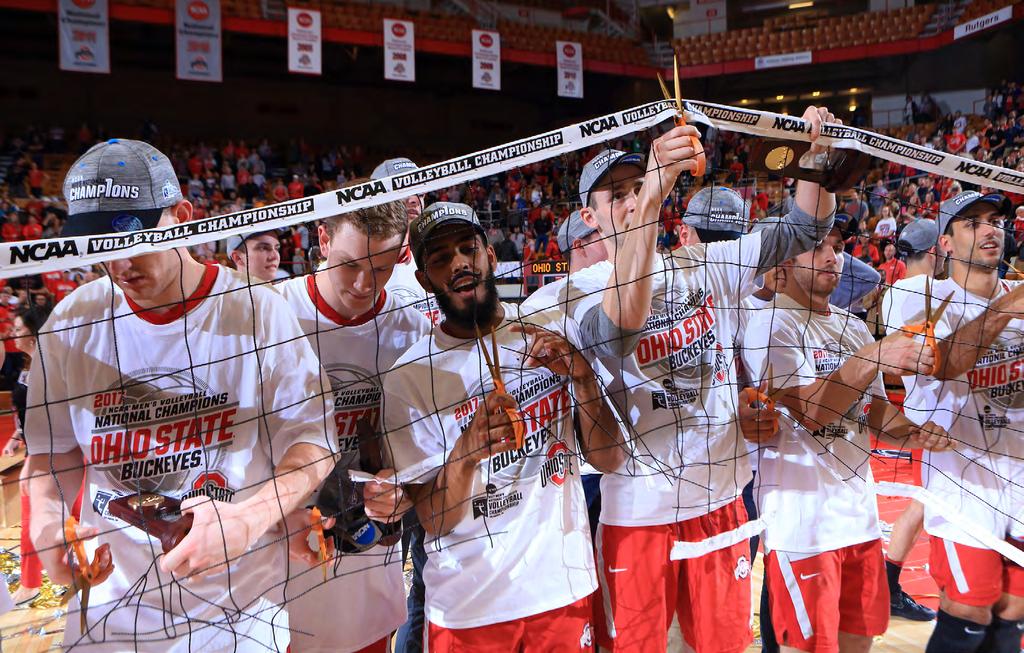 BUCKEYES DEFEND TITLE, HOME COURT Ohio State laid claim to the NCAA men s volleyball national championship for the second