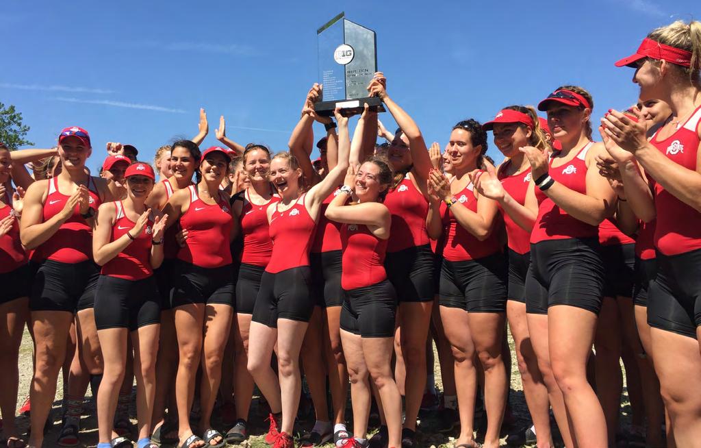 WOLSTEIN LEADERSHIP ACADEMY BACK-TO-BACK-TO-BACK-TO-BACK-TO-BACK Ohio State chased down Michigan at the 2017 Big Ten Rowing Championships to capture a fifth straight