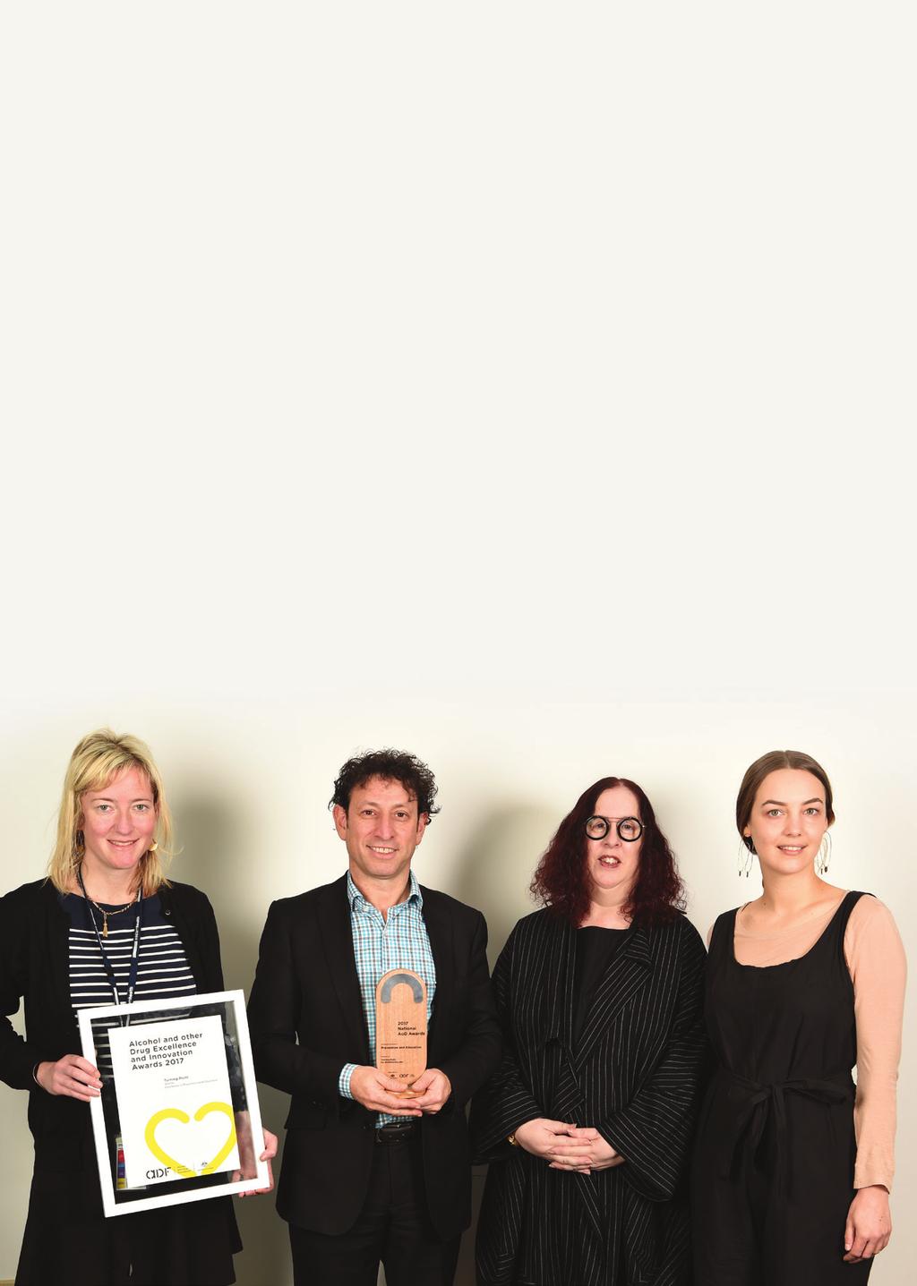 NATIONAL AWARD FOR TURNING POINT Turning Point s MAKINGtheLINK program has been recognised at the 2017 National Alcohol and Other Drugs Excellence and Innovation Awards.