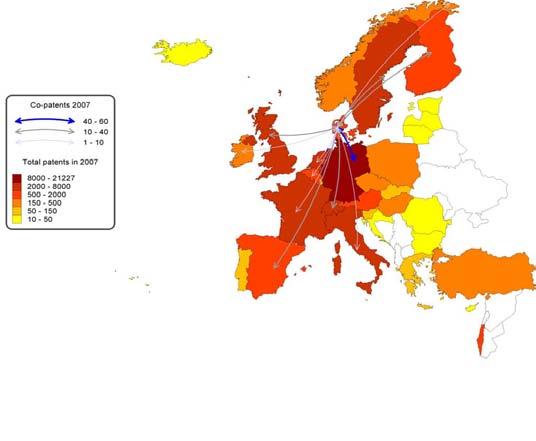 COUNTRY PROFILE: DK - Denmark 4 DENMARK Co-invented patent applications between Denmark and European Countries, 2007 Source : DG Research and Innovation Data : Eurostat, EPO Participation in the