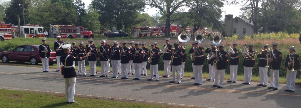 The 2d Marine Division Band opened the 67 th annual Azalea Festival Parade this year!