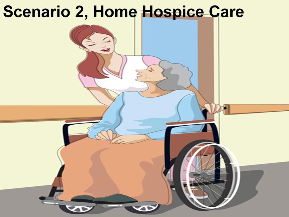 The following THREE scenarios are very common in the field: Emergencies that occur with home hospice, at a hospice care facility, nursing homes, assisted living facilities, and/or long-term care