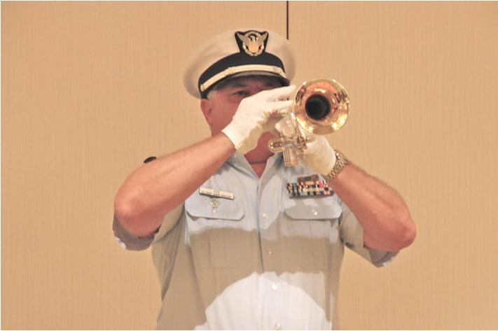 Providing Dignity By Doris and James Armour, ADSO-PA-- District Color Guard Branch VDCR David Cox is a member of the 16th Division Color Guard Team and has been serving as a Bugler.