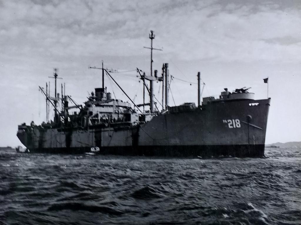 Butner from San Diego to Japan, arriving on August 29, 1950 and then aboard LST Q-036 from Kobe, Japan to Korea.