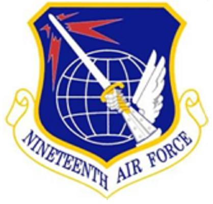 NINETEENTH AIR FORCE MISSION LINEAGE Nineteenth Air Force established, 1 Jul 1955 Activated, 8 Jul 1955 Inactivated, 2 Jul 1973 Activated 1 Jul 1993 STATIONS Foster AFB, Texas, Seymour Johnson AFB,