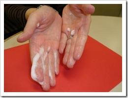 Alcohol Based Hand Rub Apply enough foam to cover both hands Spread over both hands ensuring good coverage of all