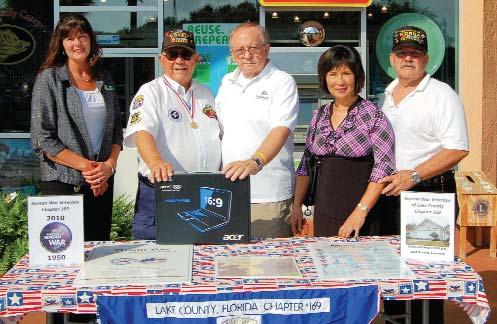 169 LAKE COUNTY [FL] Chapter awards laptop computer to Lady Lake, FL man To commemorate the 60th Anniversary of the start of the Korean War, we have been conducting joint Tell America/special project