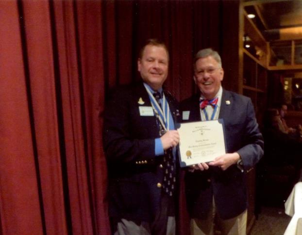 KYSSAR President Mike Sullivan (right) presents Lafayette Chapter President Tim Brown the Fire