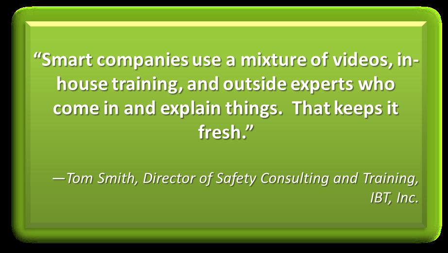 Common Safety Training Classes Training can be as short as ½ hour, or as complex as a 6- month long, 24- hour program.