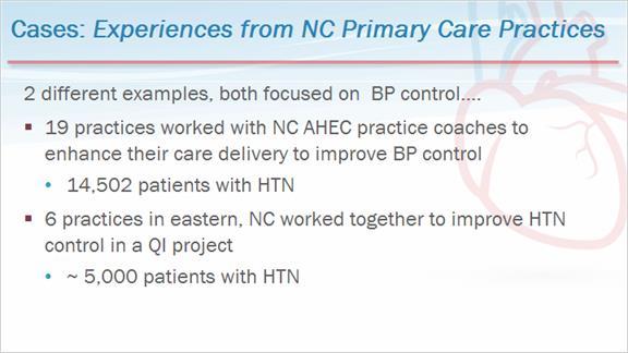 16 Cases: Experiences from NC Primary Care Practices And, fortunately, we ve already had two pilot projects in North