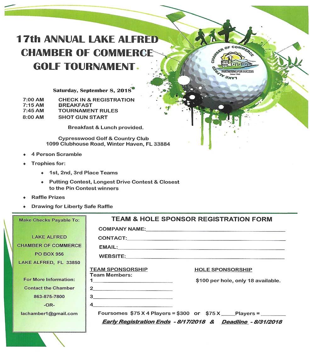 Any business or individual that wishes to contribute a raffle prize for the golf tournament or
