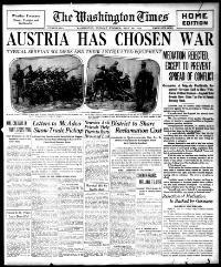 th July 28 1914 Austria Hungary declares war on Serbia.