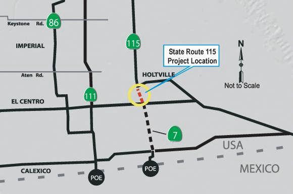 State Route - 115 The Project Construct a four-lane facility from I-8 to the existing west junction of SR-115 and Evan Hewes
