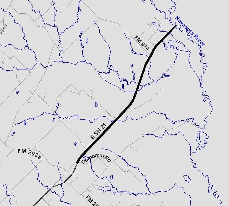 Project: SH 21 from Democrat Road to the Navasota River Category of Funding: 4, 10 CSJ: 0117-02-028 Letting Date: June 2010 Phase: Construction YOE Cost: $28,536,970 Description: Widen to a 4 lane