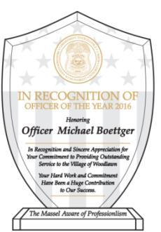 Officer Michael Boettger Officer of the Year will