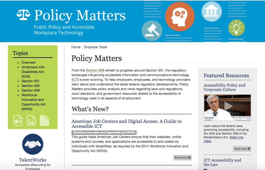 Policy Matters Public Policy & Accessible