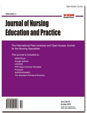 Journal of Nursing Education and Practice Journal of Nursing Education and Practice (PRINT ISSN 1925-4040, ONLINE ISSN 1925-4059) is a peer-reviewed international scientific journal providing a forum