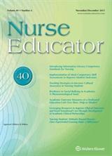 Nurse Educator Nurse Educator, a scholarly, peer reviewed journal for faculty and administrators in schools of nursing and nurse educators in other settings, provides practical information and