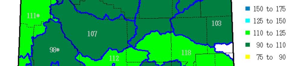 Last year at this time the Lower North Platte River basin was sitting at 75% of median.
