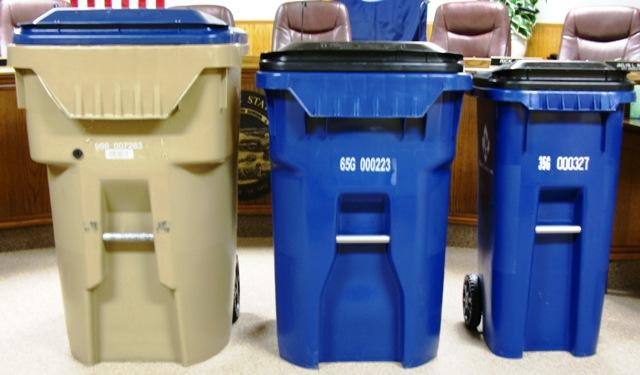 95 gal 65 gal 35 gal A fee of $25 will be charged to make a change of trash container size REMINDER: All Trash/Recycle