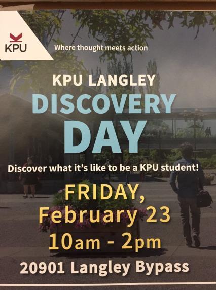 Saturday, March 3 rd All day competition, KPU Surrey Deadline to register a team Monday, February 5 th http://www.kpu.