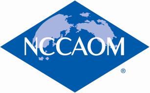 NCCAOM Application for Certification 76 S. Laura Street, Suite 1290 Jacksonville, FL 32202 904-598-1005 www.nccaom.
