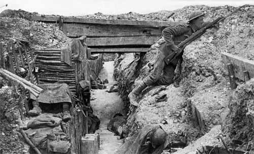 Soldiers were forced to live in these trenches for five days at a time.