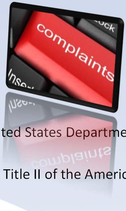 OCR Complaints Investigated by the Office of Civil Rights ( OCR ) of the United States Department of Education.