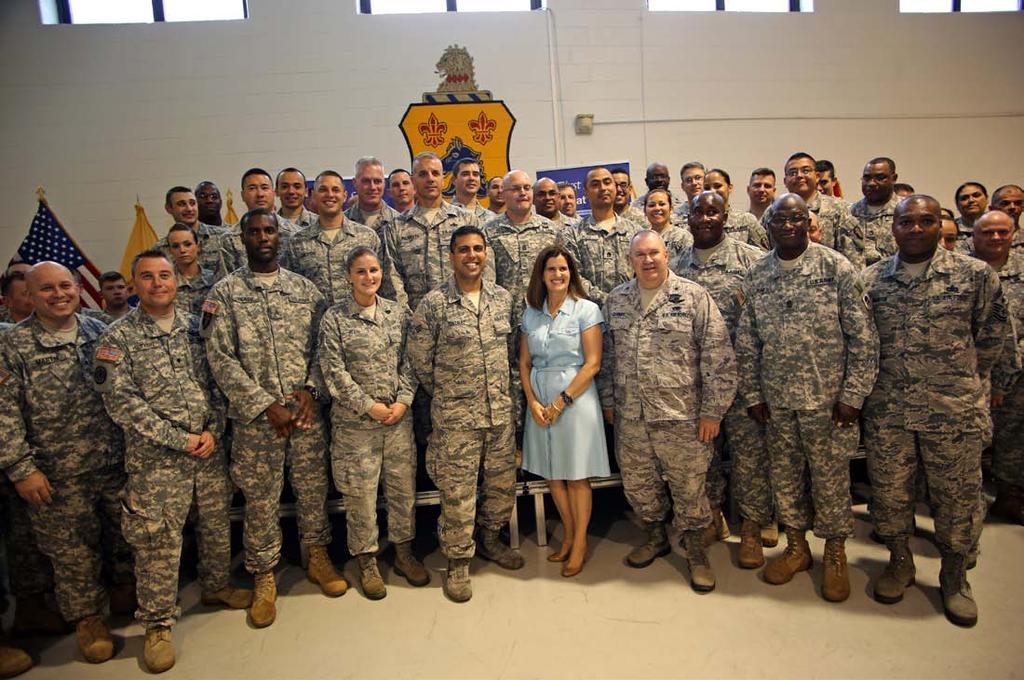 New Jersey first lady announces second annual Heart of a Hero Scholarship program In front of more than 100 New Jersey National Guard s Soldiers and Airmen, New Jersey s first lady, Mary Pat