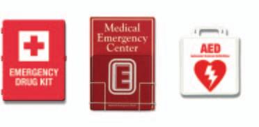 continued from page 86 The Red E System brings your emergency equipment together. This is the ideal Red E Line-up (from left to right) Emergency Drug Kit, Red E System, AED.