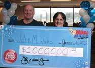Shaver and Simmons, Vietnam veterans, recorded the largest non-jackpot win in West Virginia Lottery history by matching five