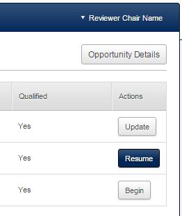 During the open review period, an RC can return to the Reviewer Portal and will be provided with the following