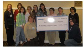 A Closer Look at the Wal-Mart Grant Recipients In November 2008, the Wal-Mart Foundation provided $100,000 in onetime funds to support the "Strengthening Library Services for Youth in Idaho project.
