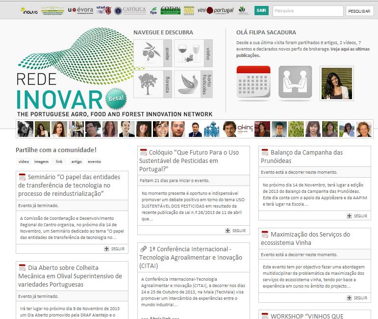 Launch of a knowledge and technology transfer Web Platform : www.redeinovar.